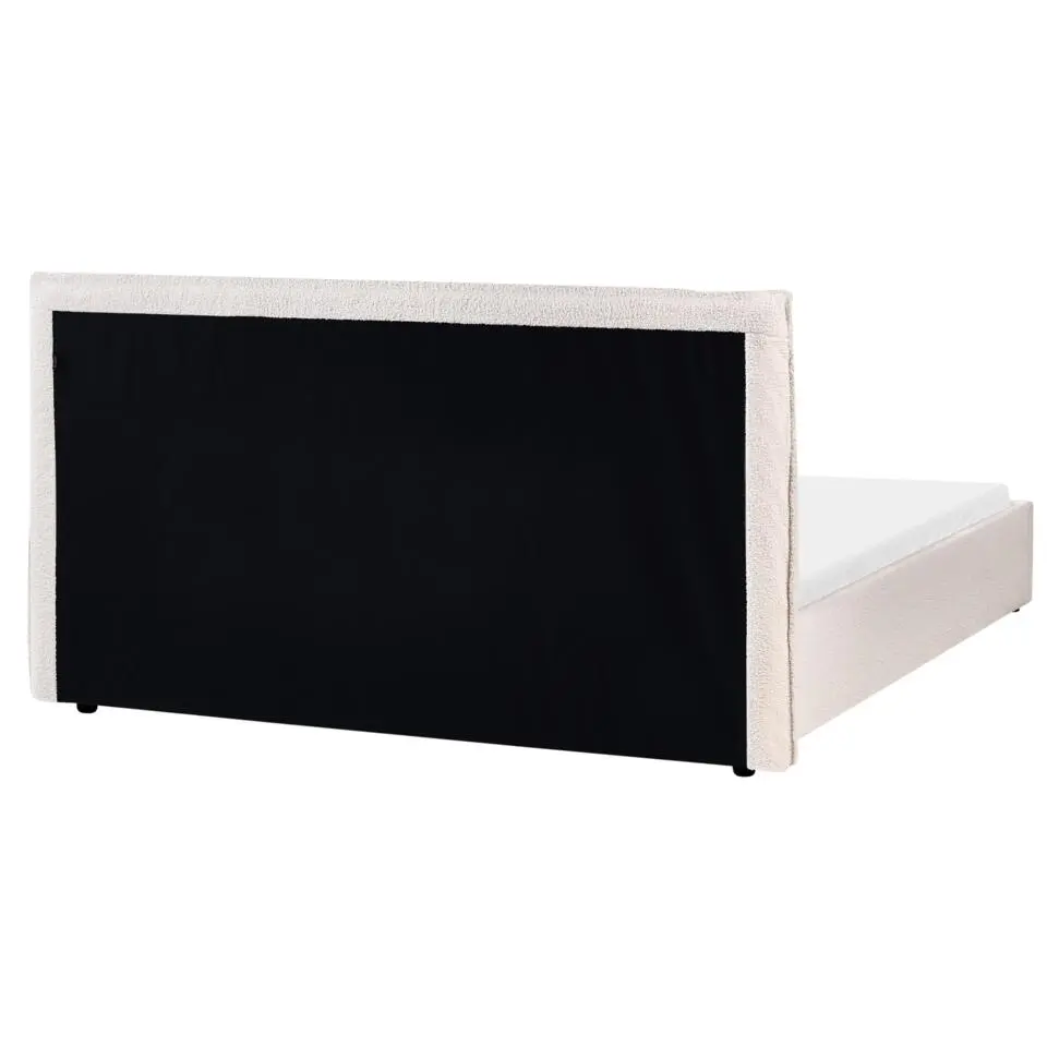 LAVAUR - Tweepersoonsbed - Off-white - 160 x 200 cm - Bouclé