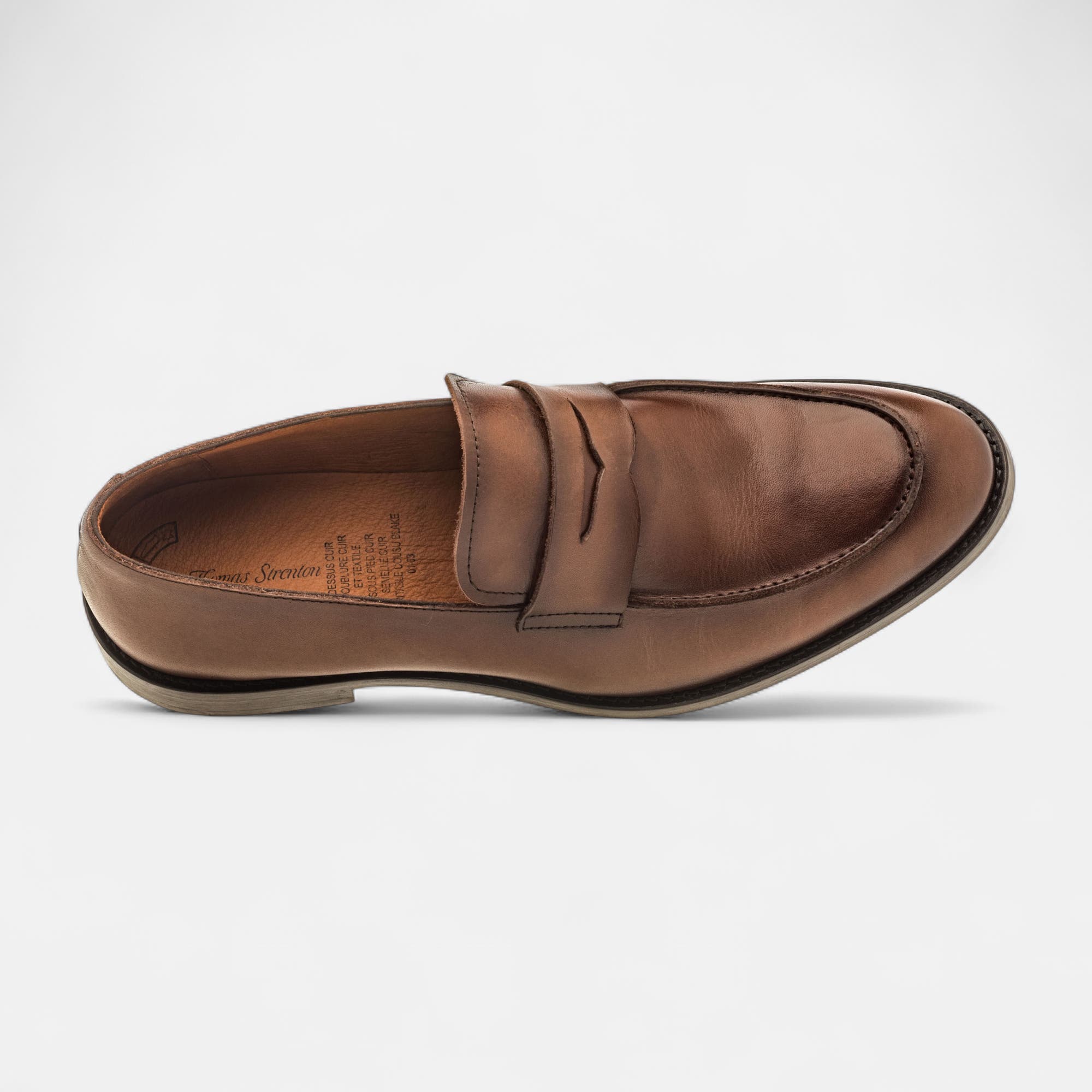 Mocassins Homme en cuir cognac