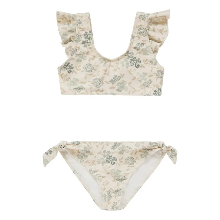 Rylee + Cru Maillot 2 Pièces Ojai Fleuri | Blanc cassé