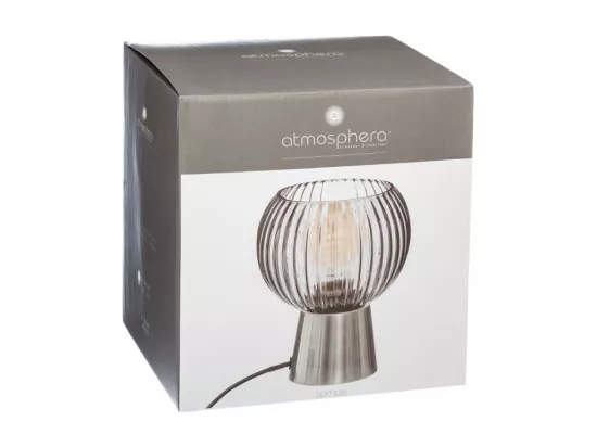 Lampe à poser en Verre déco et base en Métal H 19.5 cm