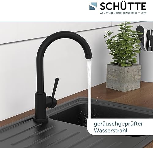SCHÜTTE Cornwall 79161 Robinet de cuisine pivotant à 360 ° avec mitigeur monocommande Blanc : Bricolage