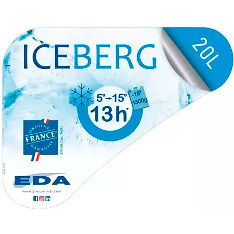 Glacière Iceberg gris galet et vert matcha - 20 L