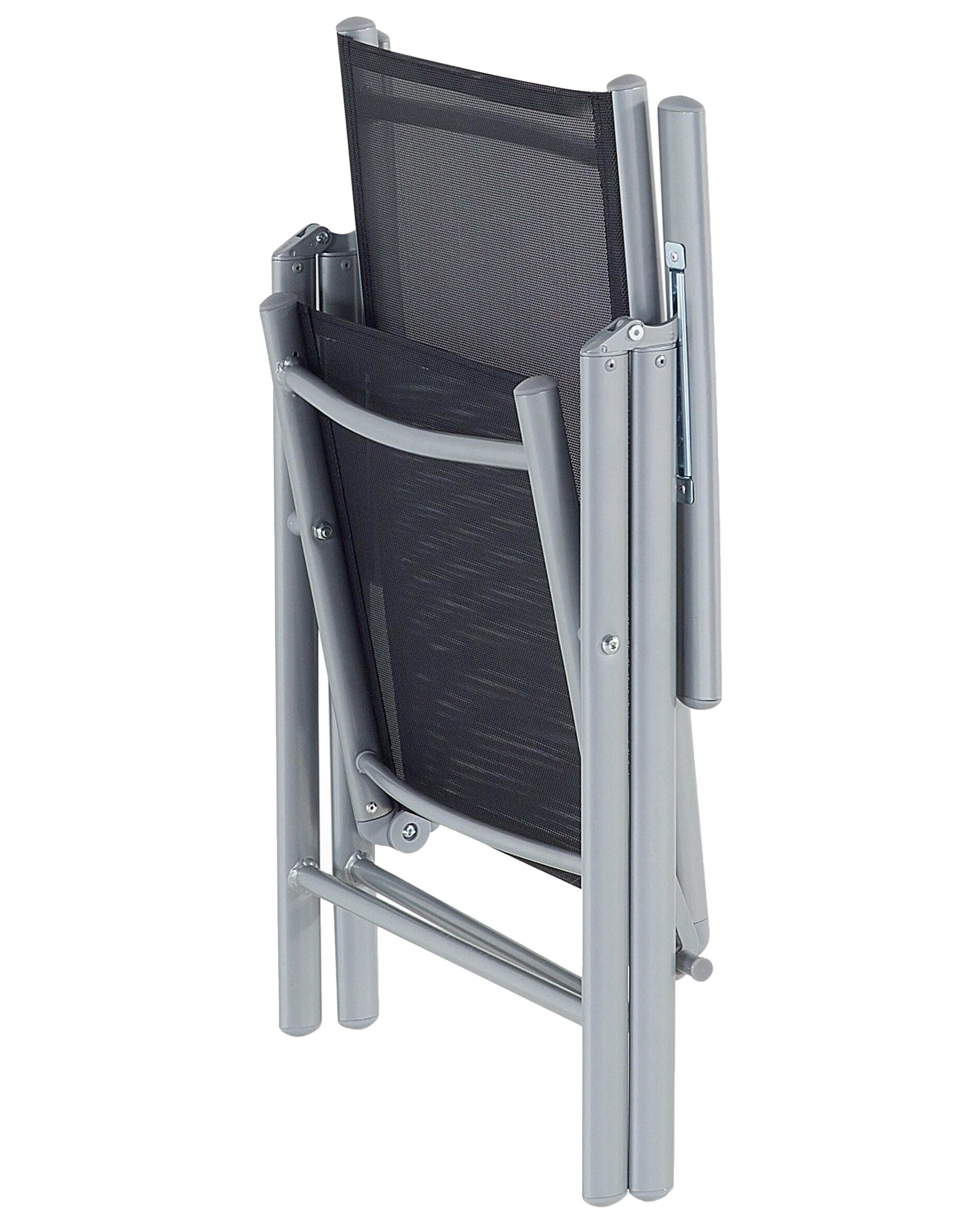 Set van 6 tuinstoelen CATANIA Metaal Zwart