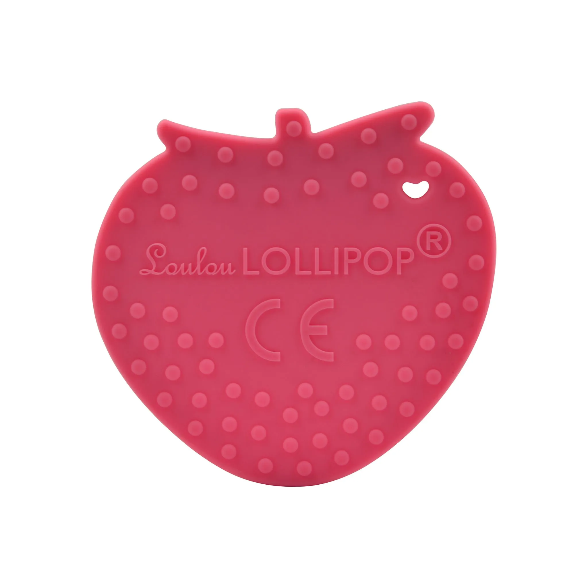 Loulou Lollipop Jouet de Dentition en Silicone - Fraise