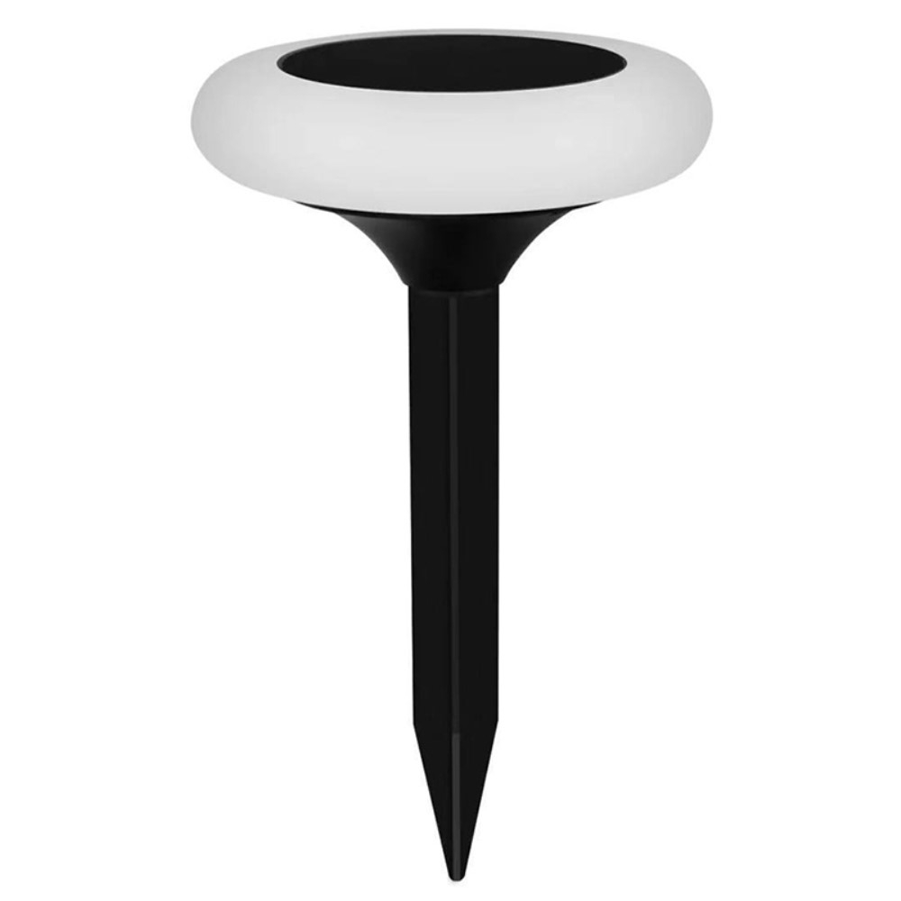 (2er Set) LED Solar Lampe Outdoor RGB Garten Wegleuchte mit Dämmerungssensor IP65 - Schwarz
