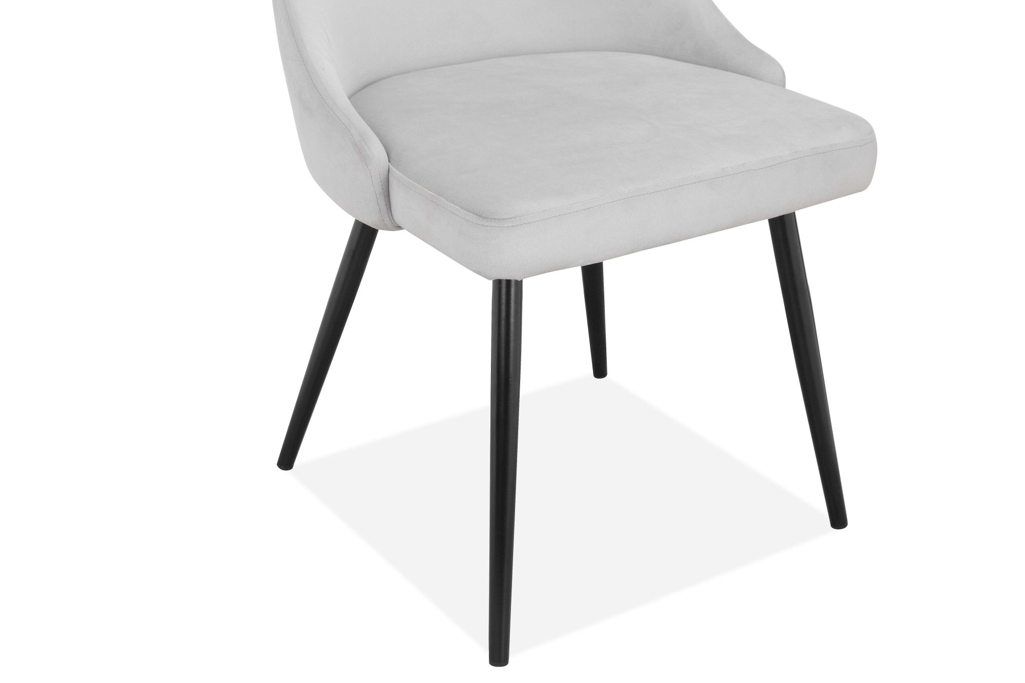 INOSIGN Essgruppe »Danny-Malio« Set, Set 100 cm, 5 Stk. tlg. Glastisch 100x100 cm mit 4 Stühlen (Veloursstoff), Gestell aus Metall
