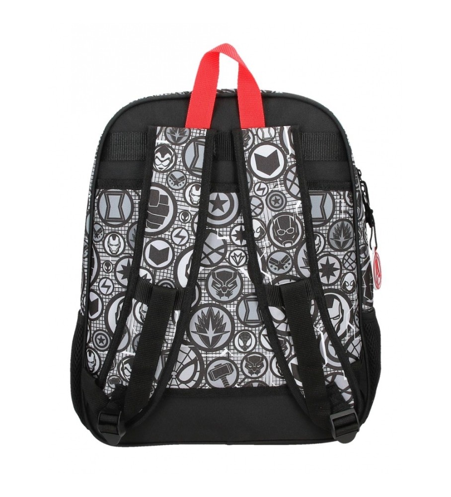 Disney Mochila Escolar Avengers Heroes negro -30x38x12cm-