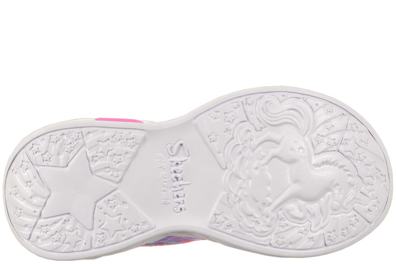 SKECHERS S LIGHT UNICORN DREAM - HEART SPRKLES SKO I PINK TEKSTIL