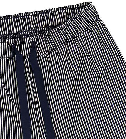 Müsli Hosen - Popeline Stripe - Spülung Cream/Nacht Blue