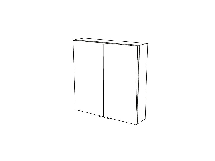 Armoire de salle de bains faible profondeur GoodHome Imandra bois chêne L.60 x H.60 x P.15 cm