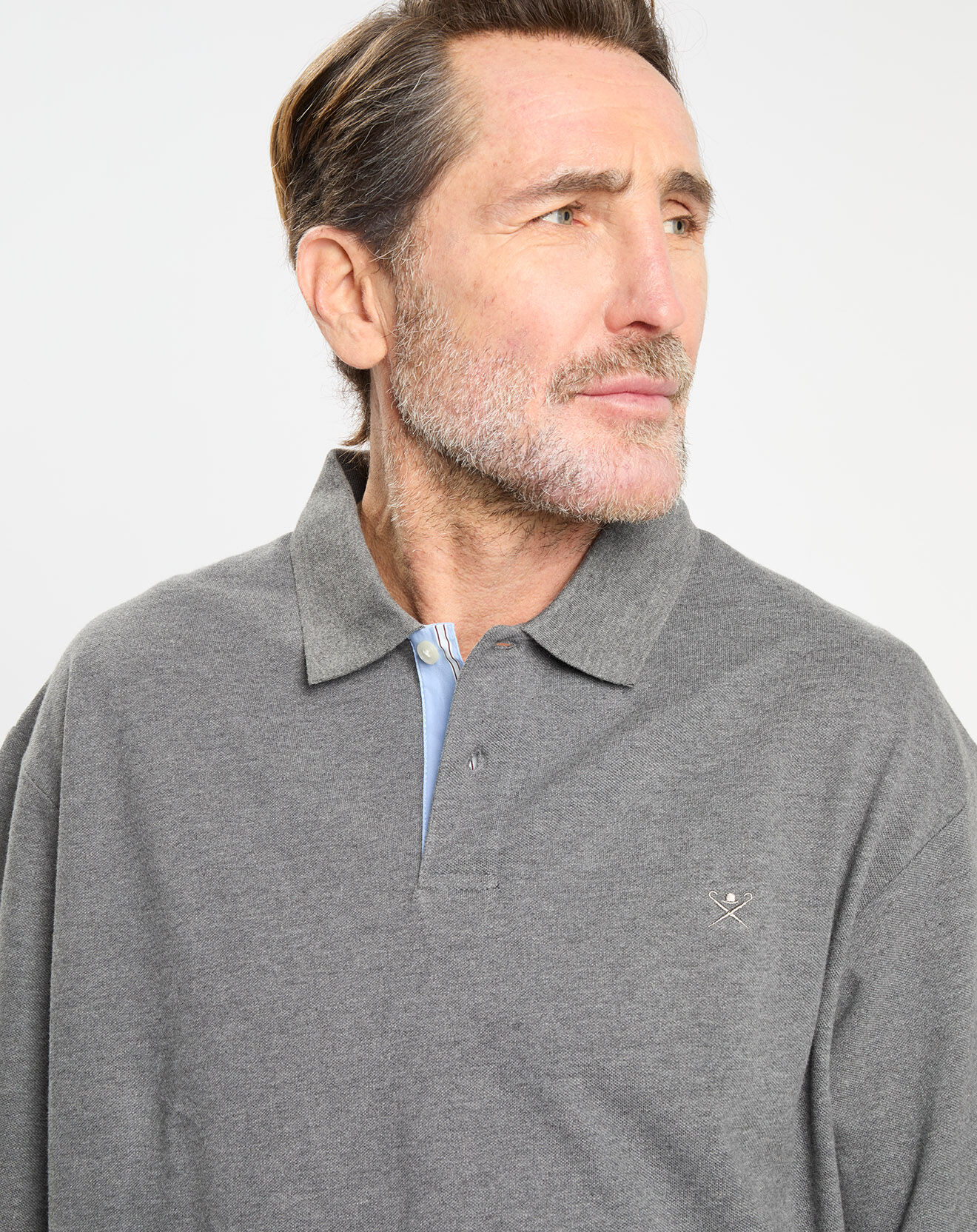Hackett London Polo Classic Fit gris foncé