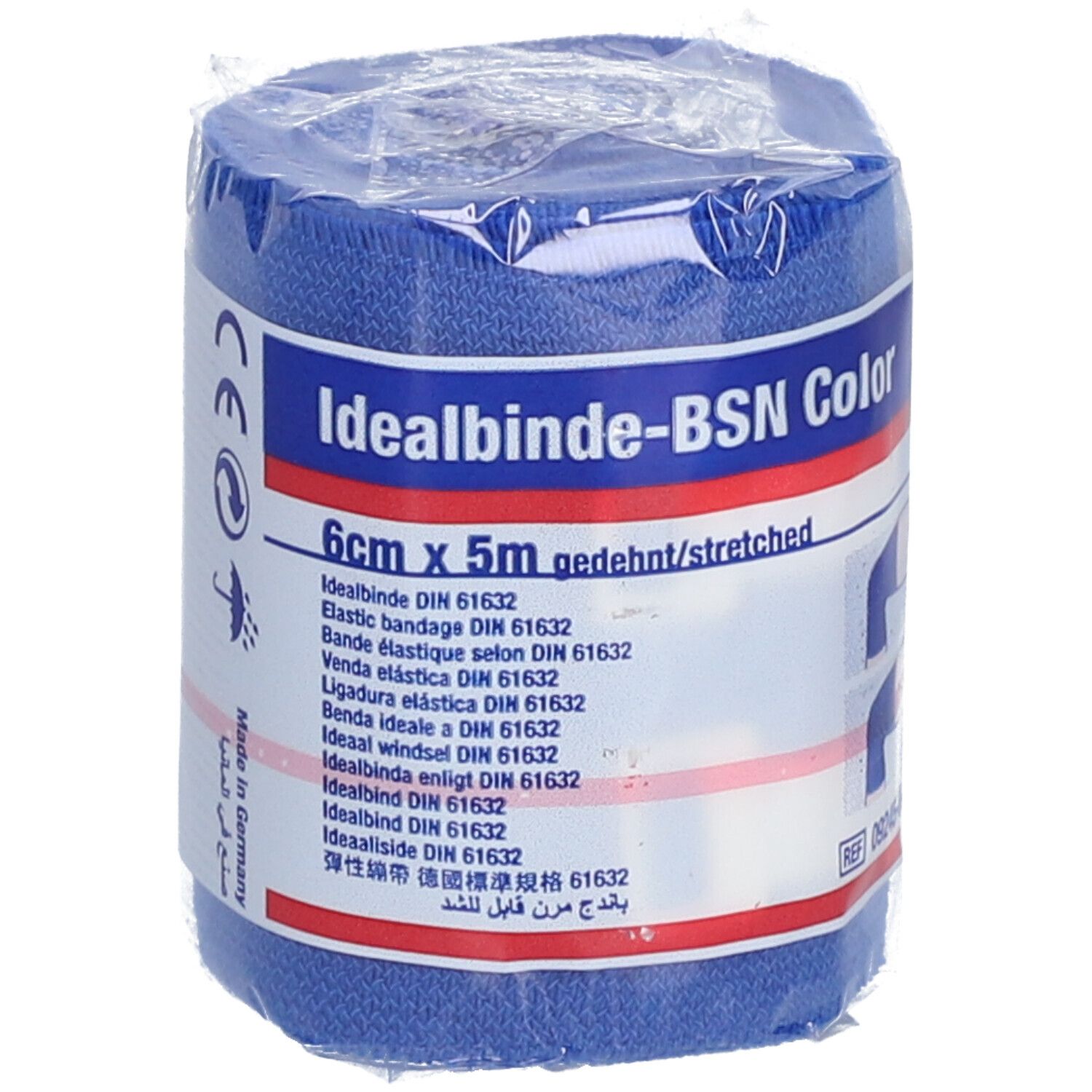 Idealbinde Color - blau 6 cm x 5 m in Zellglas