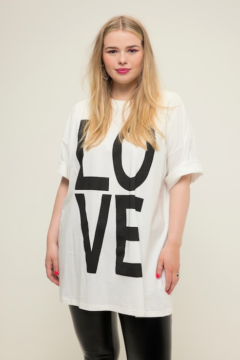 Oversize-Shirt, LOVE, Rundhals, Halbarm