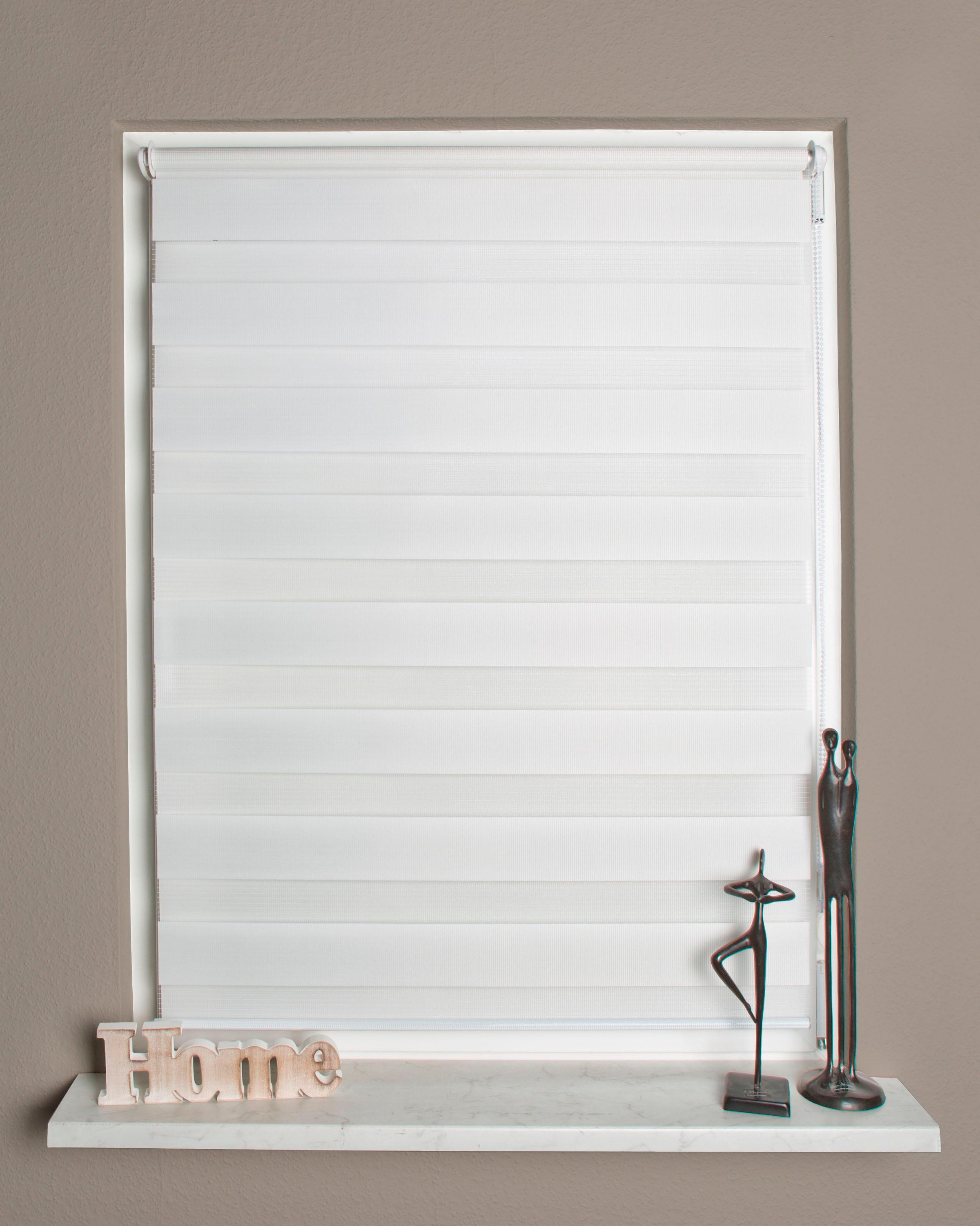 HOME WOHNIDEEN Doppelrollo »STRIPES« Lichtschutz ohne Bohren