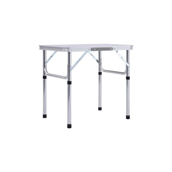 Mesa De Campismo Dobrável 60x45 Cm Alumínio Branco - 48178