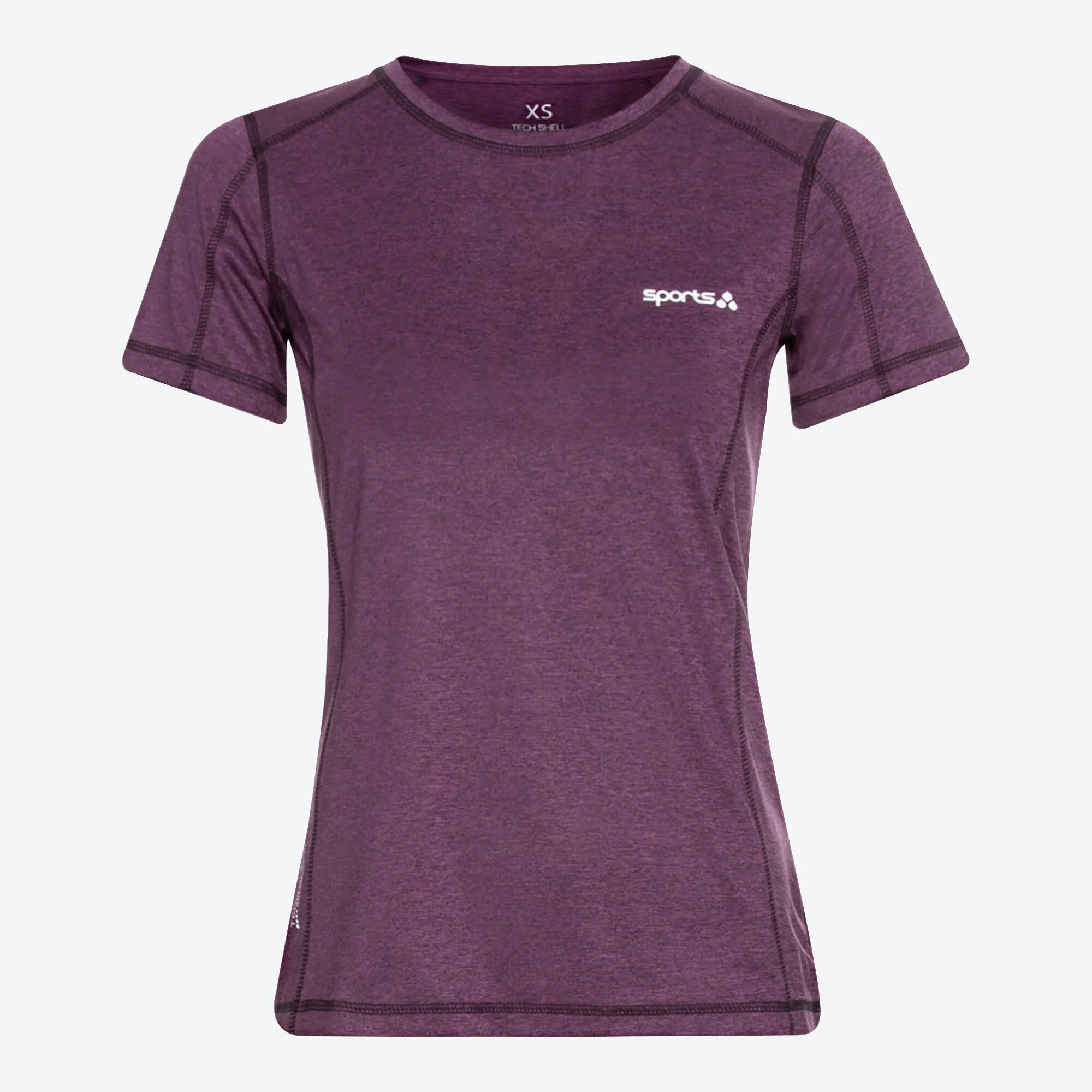 Damen-Fitness-T-Shirt mit Ziernähten