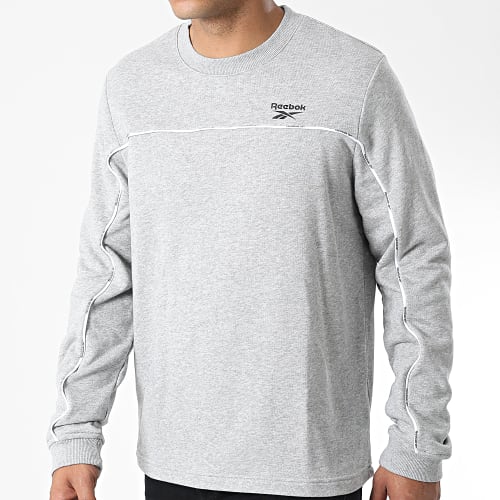 Sweat Crewneck Wor Piping HA1069 Gris Chiné