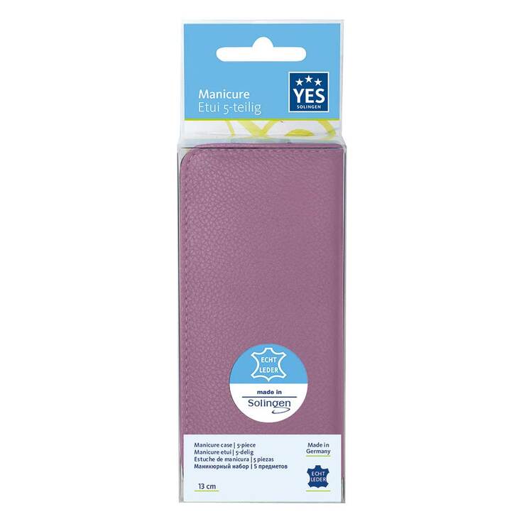 Yes Manicure-Etui Leder 5teilig lavendel, 1 St