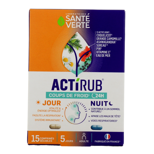 Actirub Coups de Froid 24h Comprimés Jour et Nuit