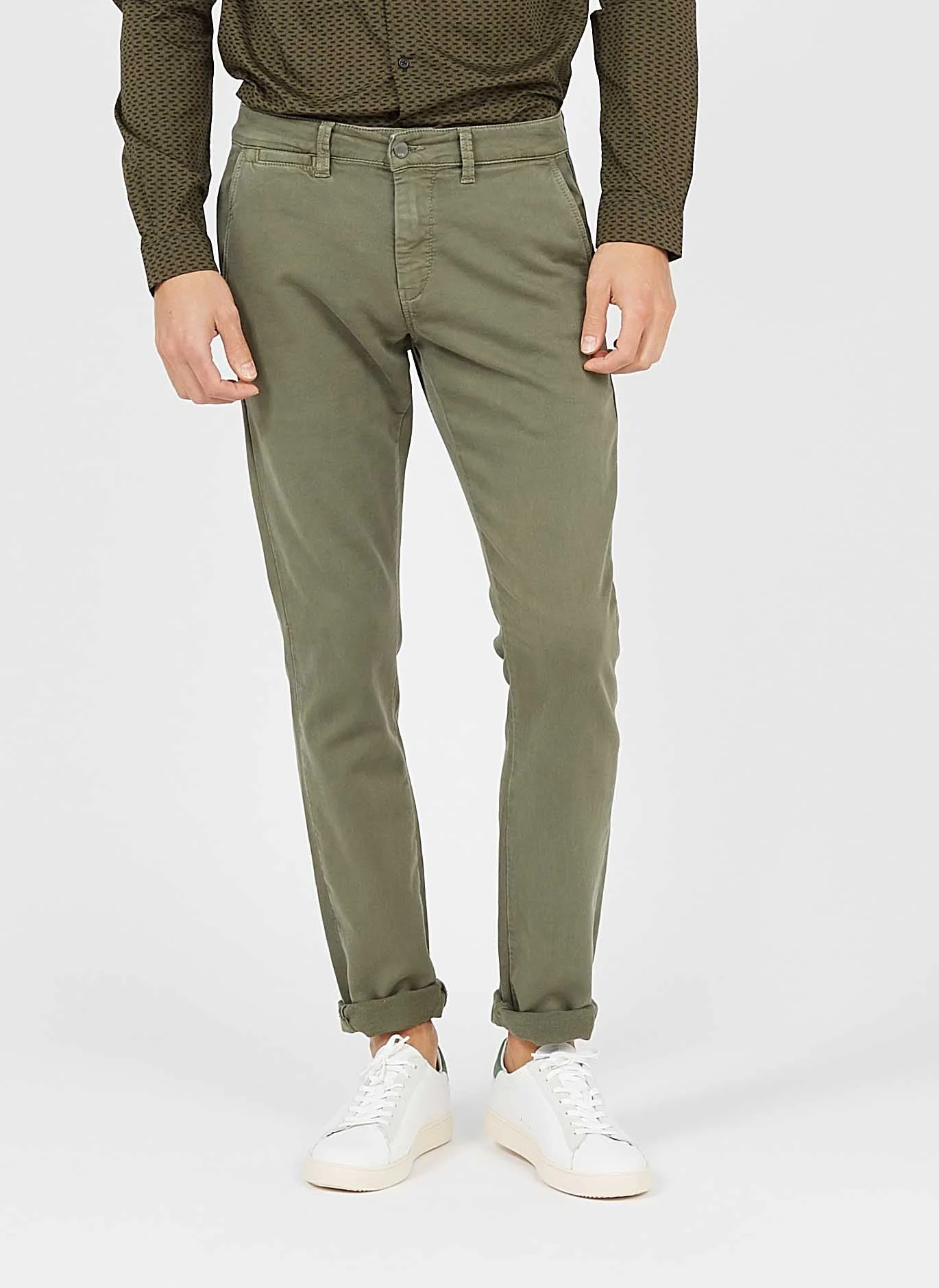 KURT - Pantalon chino en coton mélangé | Vert