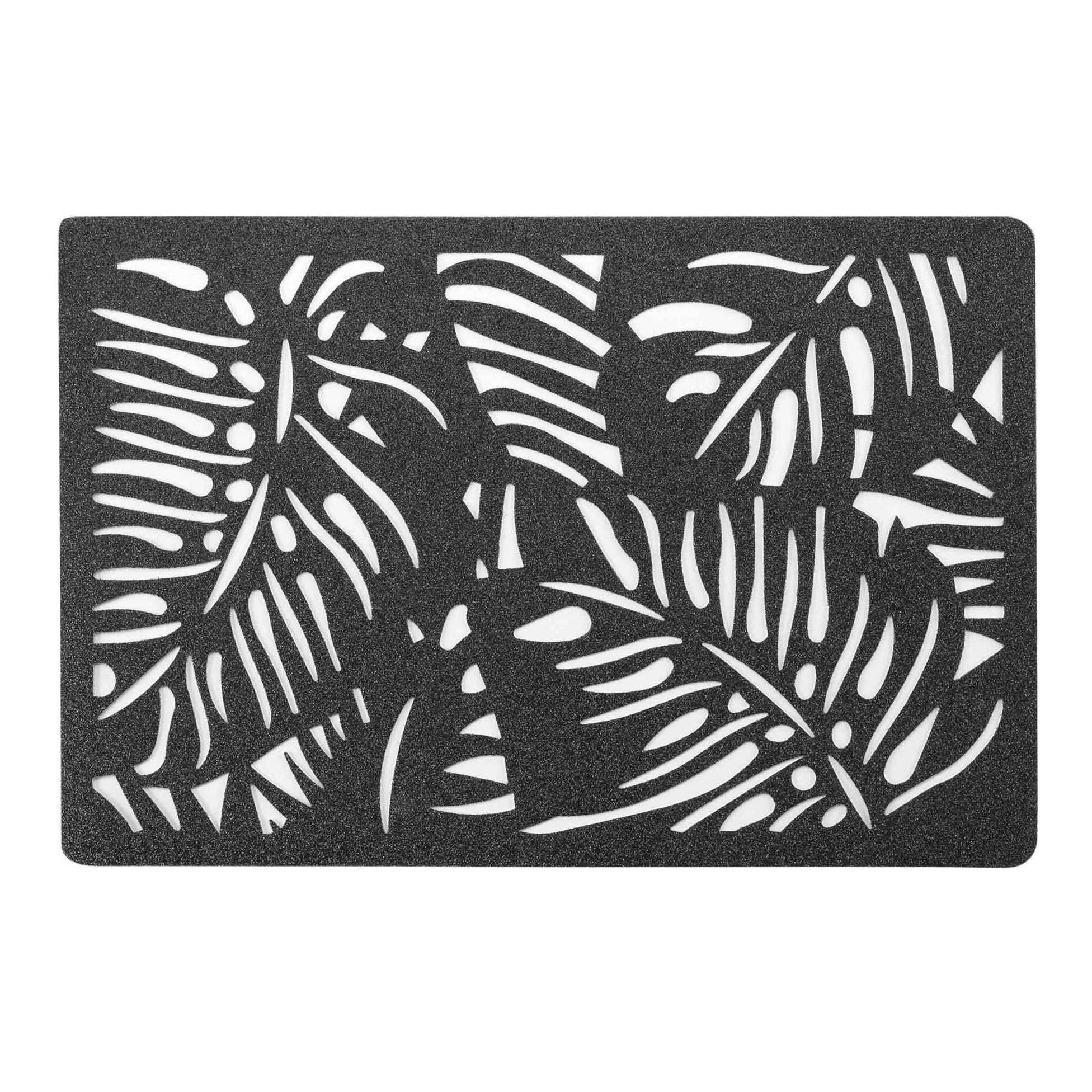 SET TABLE 30X45CM AJOURE PAILLETTES LENA NOIR