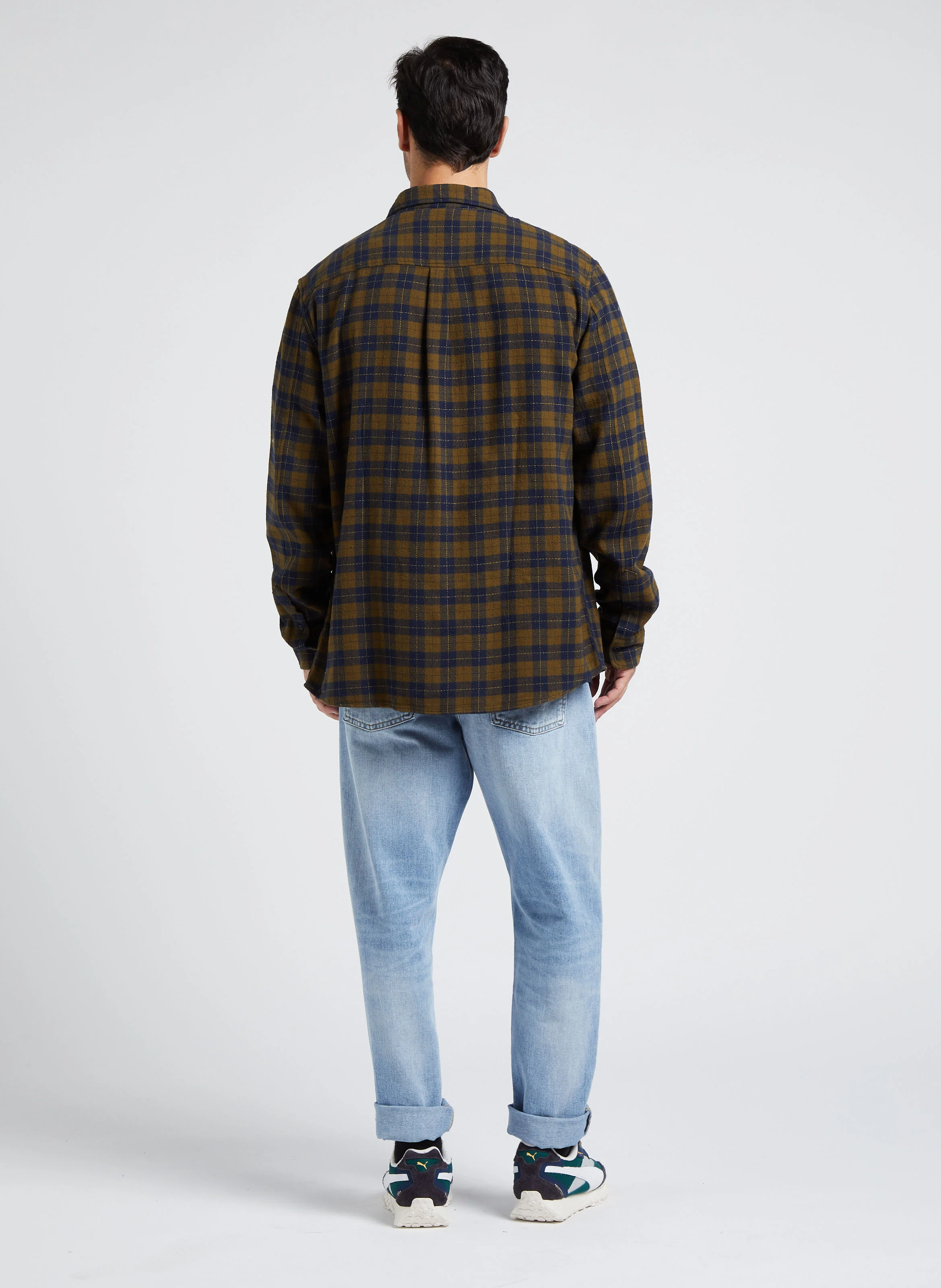 Chemise col classique en coton bio| Multicolore