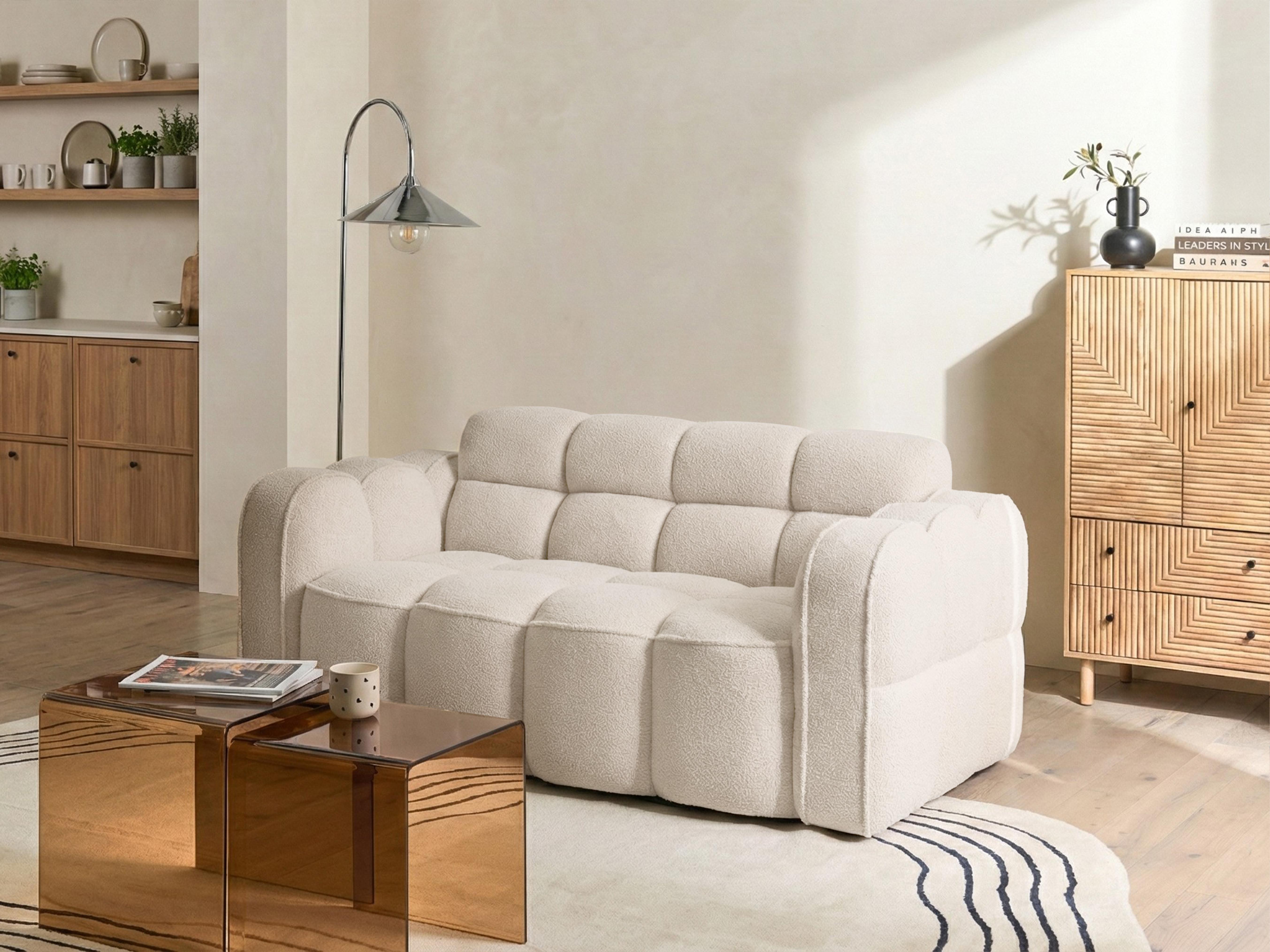 Bank 2-zits UTANA Bouclé Beige