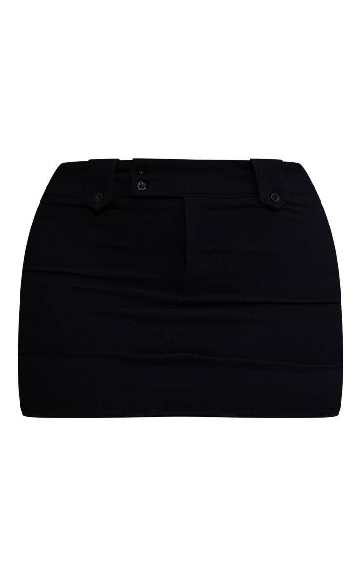 Noir Mini-jupe Micro Tissée Shape Coordonnée