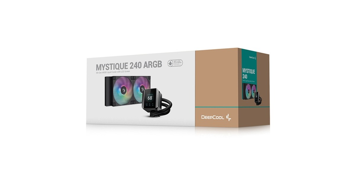DeepCoolMYSTIQUE 240 ARGB waterkoeling  (Zwart, 4-pins PWM fan-connector)