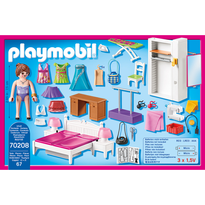 PLAYMOBIL® Dollhouse 70208 - Schlafzimmer mit Nähecke