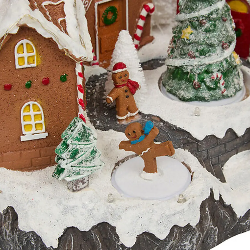 Feeric Lights & Christmas Kerstdorp - peperkoek - led - 23 cm