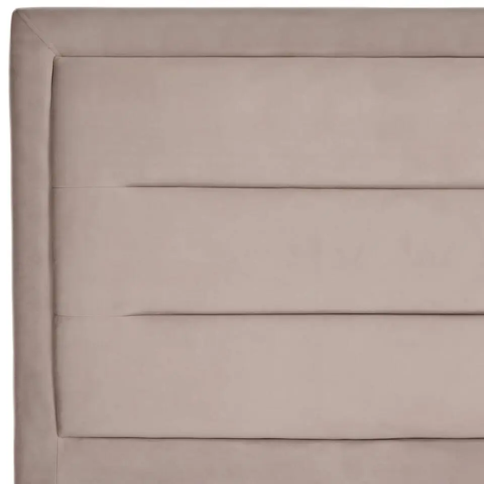 ROUEN - Tweepersoonsbed - Taupe - 140 x 200 cm - Fluweel