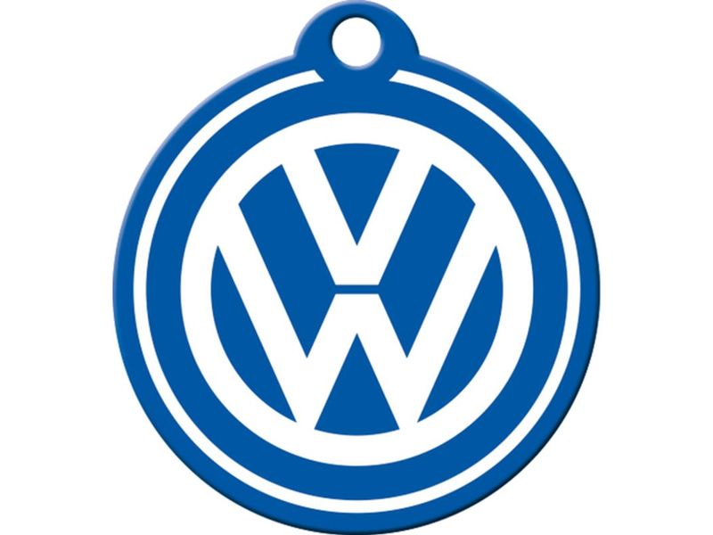 Nostalgic Art Schlüsselanhänger VW Ø 4 cm, Blau/Weiss Anhänger mit VW Logo