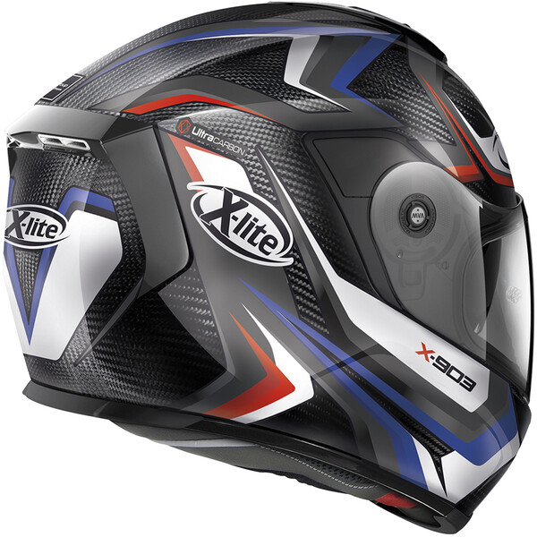 X-lite - Casque X-903 Ultra Carbon Warmflash N-Com Noir / Blanc / Rouge / Bleu