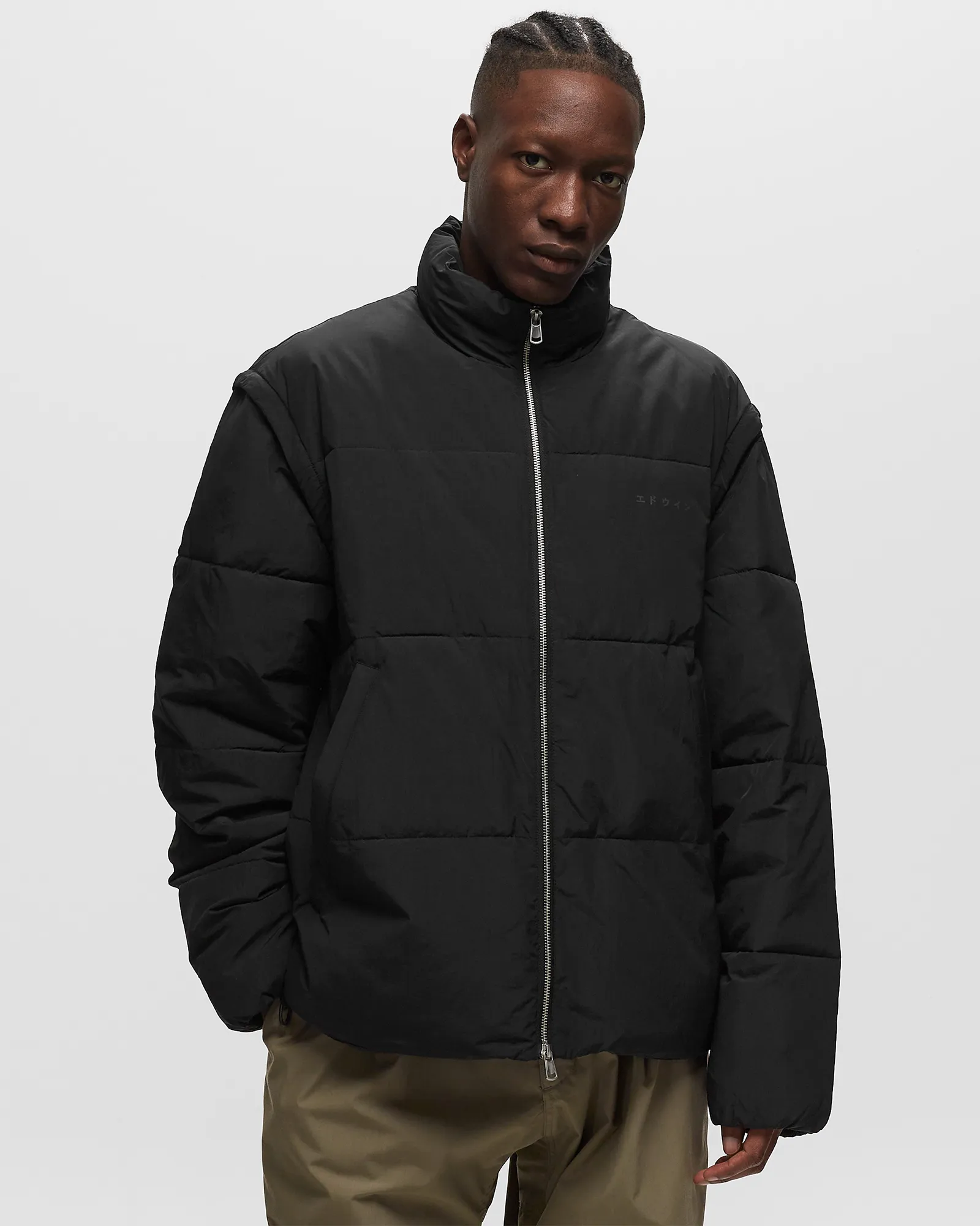Edwin Detachable Sleeves Puffer