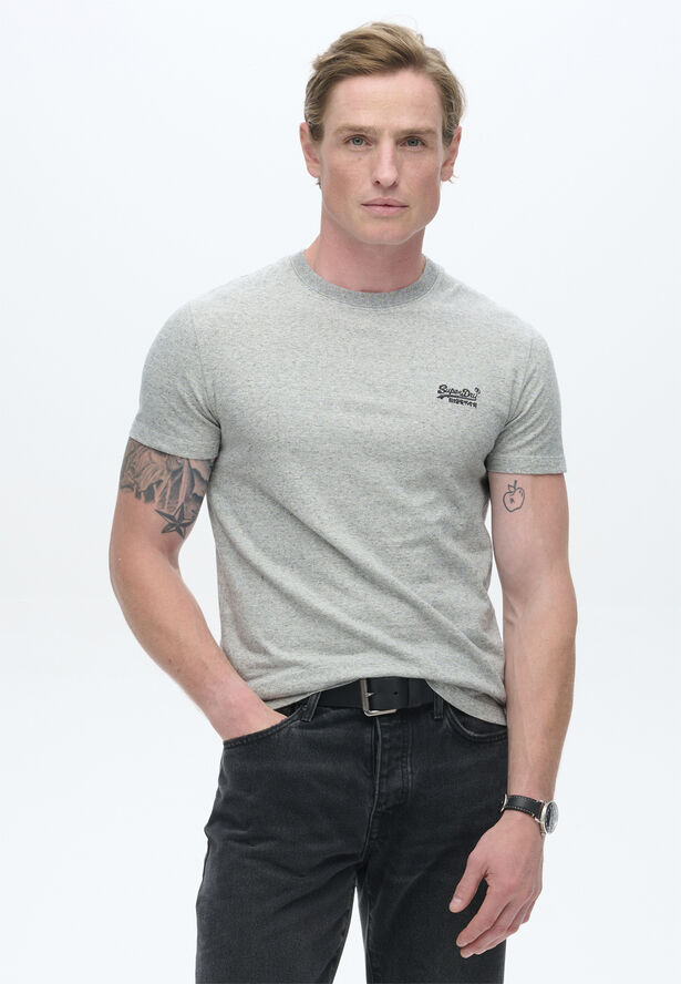 Superdry ESSENTIAL LOGO EMB TEE Light grey grindle feeder