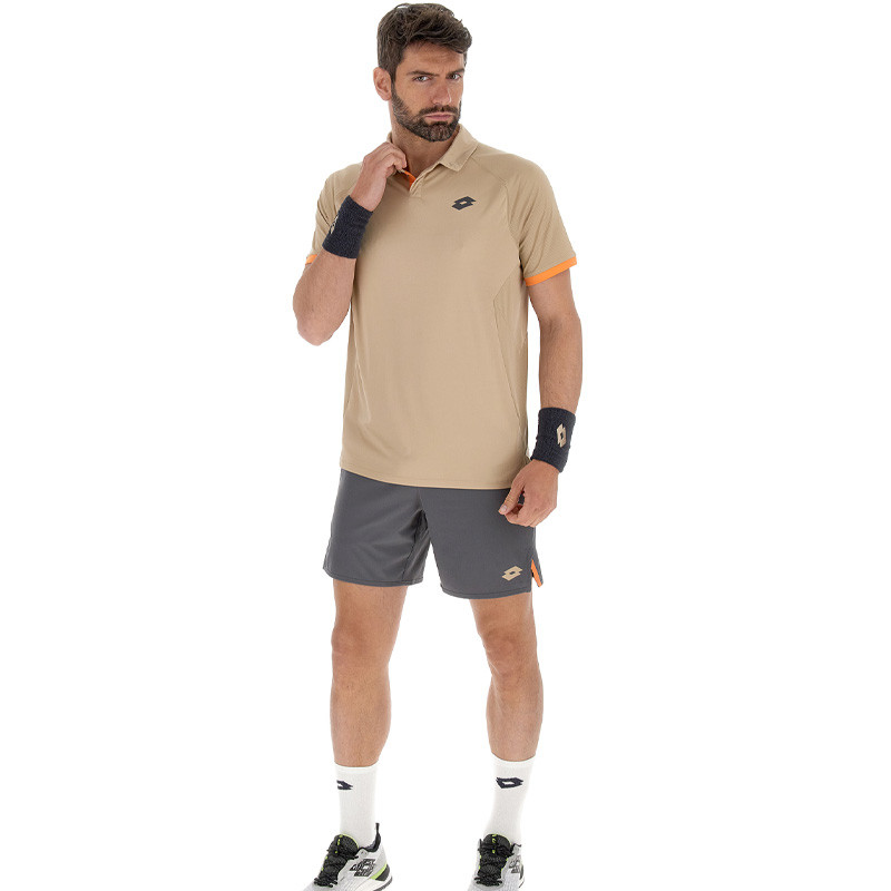Polo de tennis homme Lotto D2 Tech marron