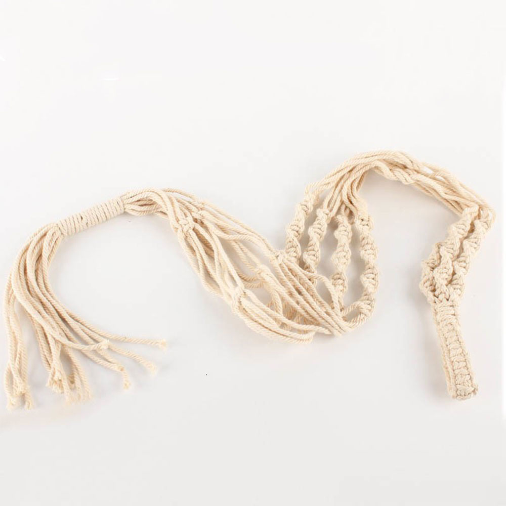 Makramee Pflanzenaufhänger Dekoration Hygge Lifestyle Geknüpftes Boho Accessoire - Beige