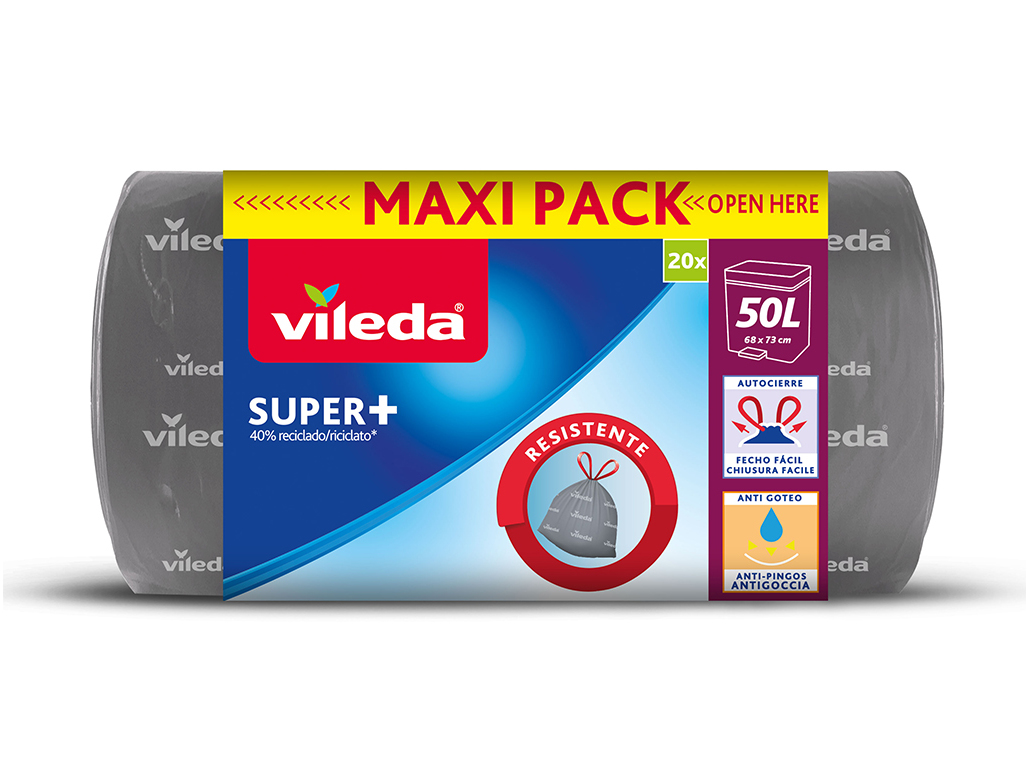 SACOS VILEDA DE LIXO DUPLO ECOBAG ECONÓMICO 50L