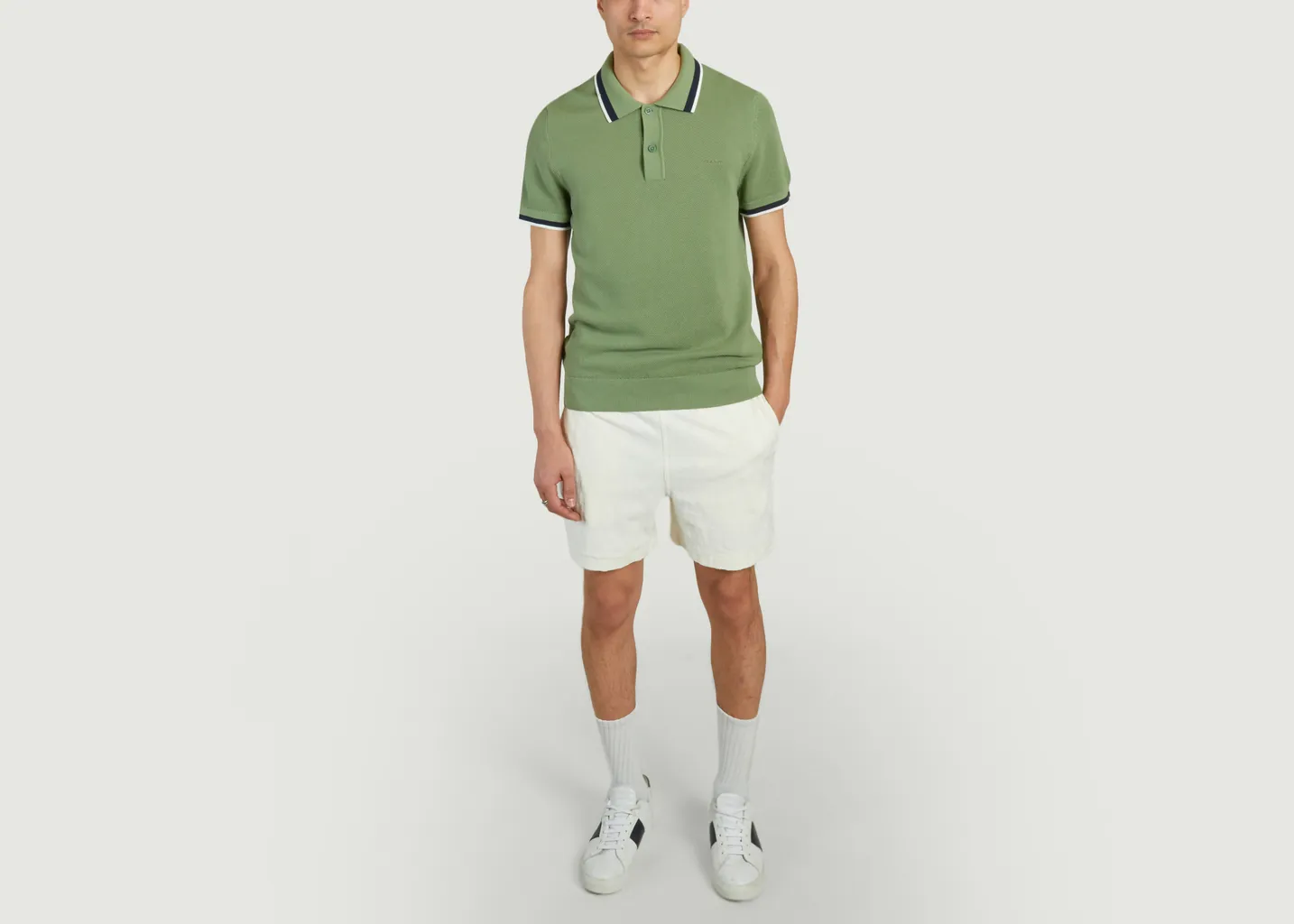 Polo en coton piqué avec bords contrastés Gant