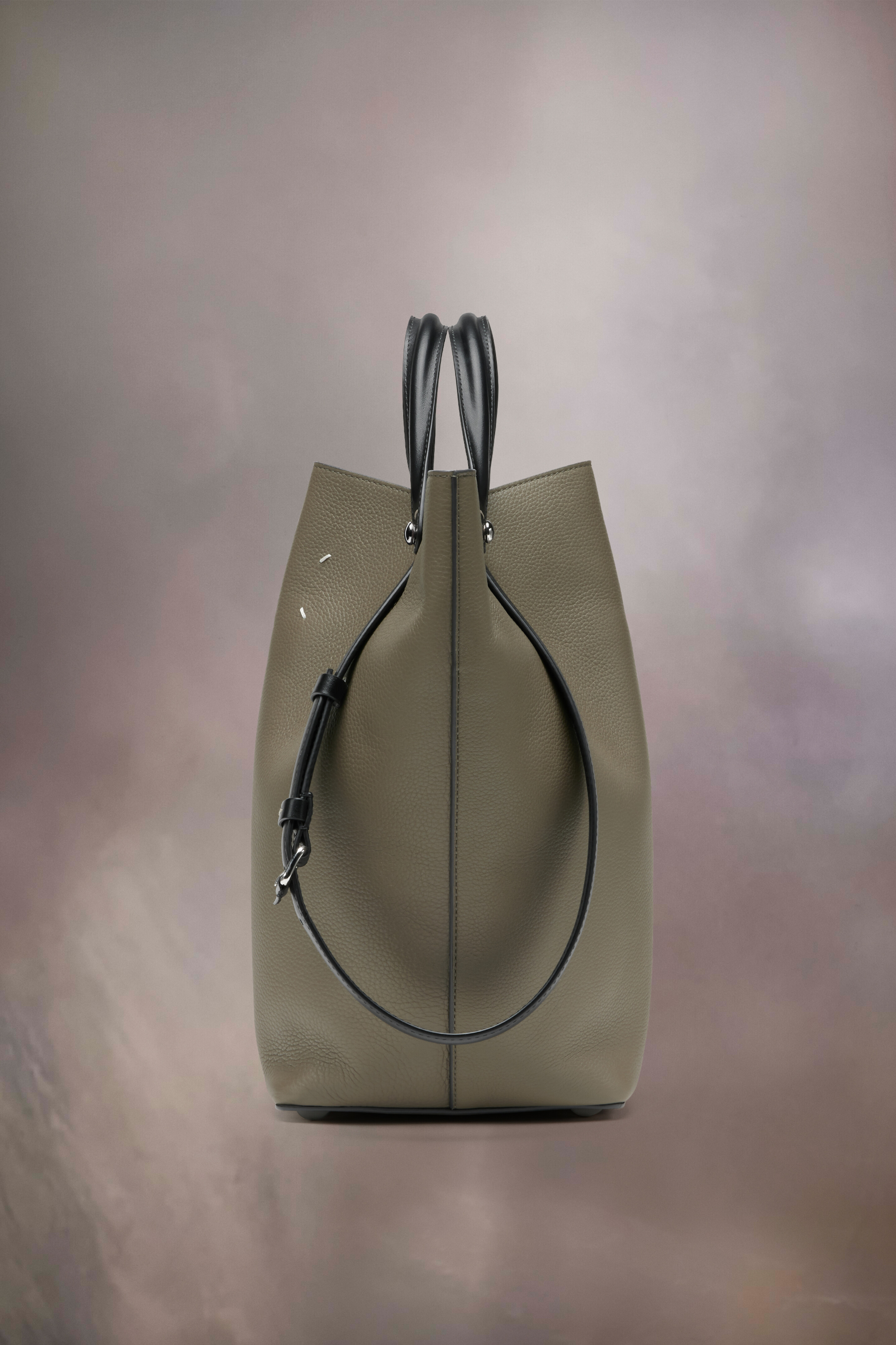 Sac Dress-age medium marron en cuir Graphite et noir
