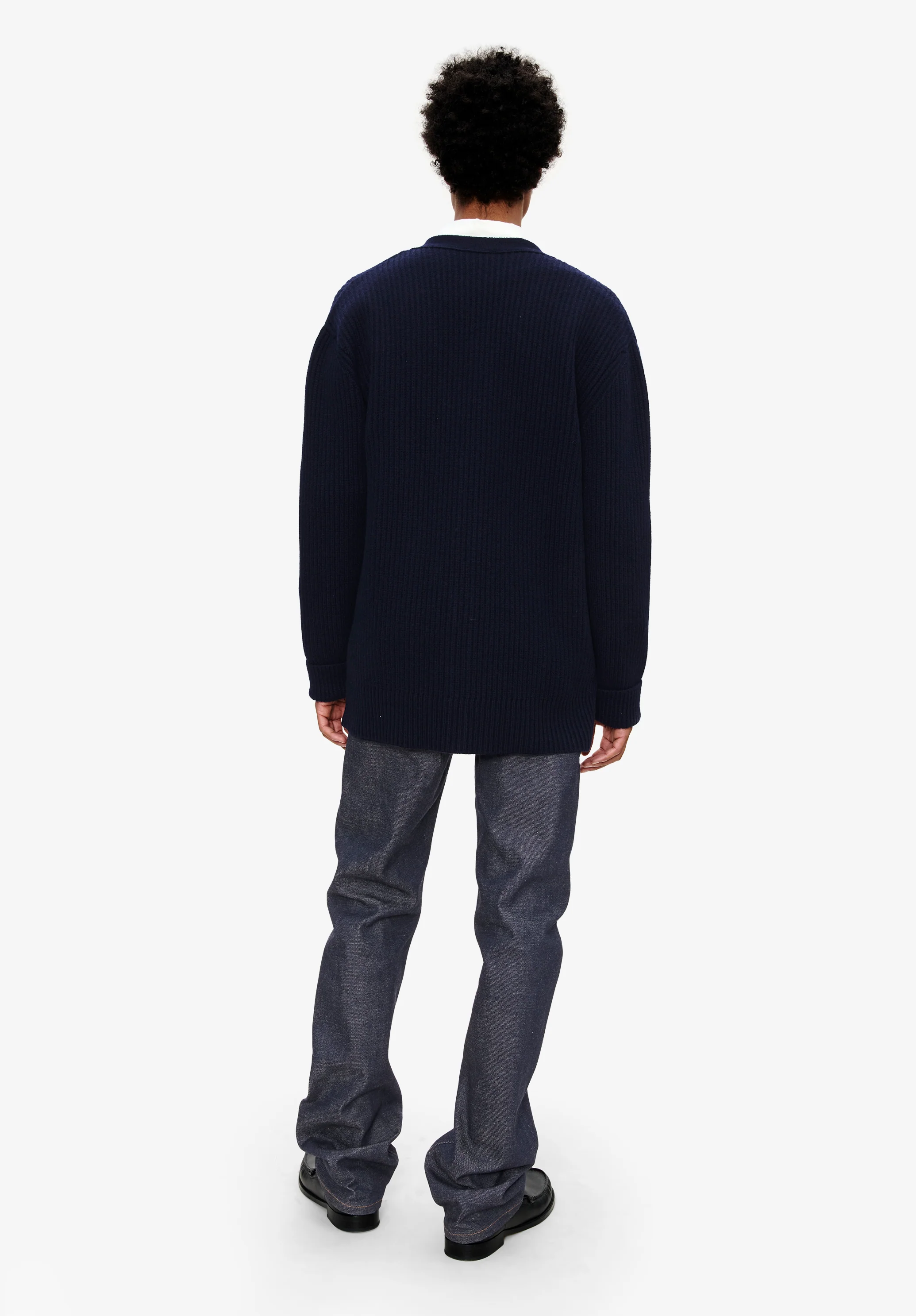 Cardigan unisexe laine et cachemire - Dark navy