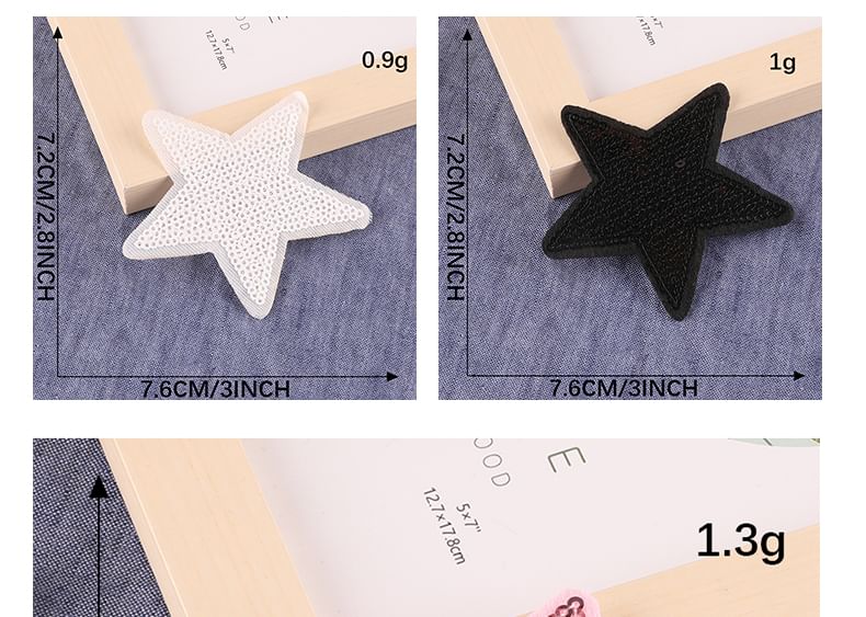 Embroidery Kingdom - Ster geborduurde applicatie patch (verschillende ontwerpen)