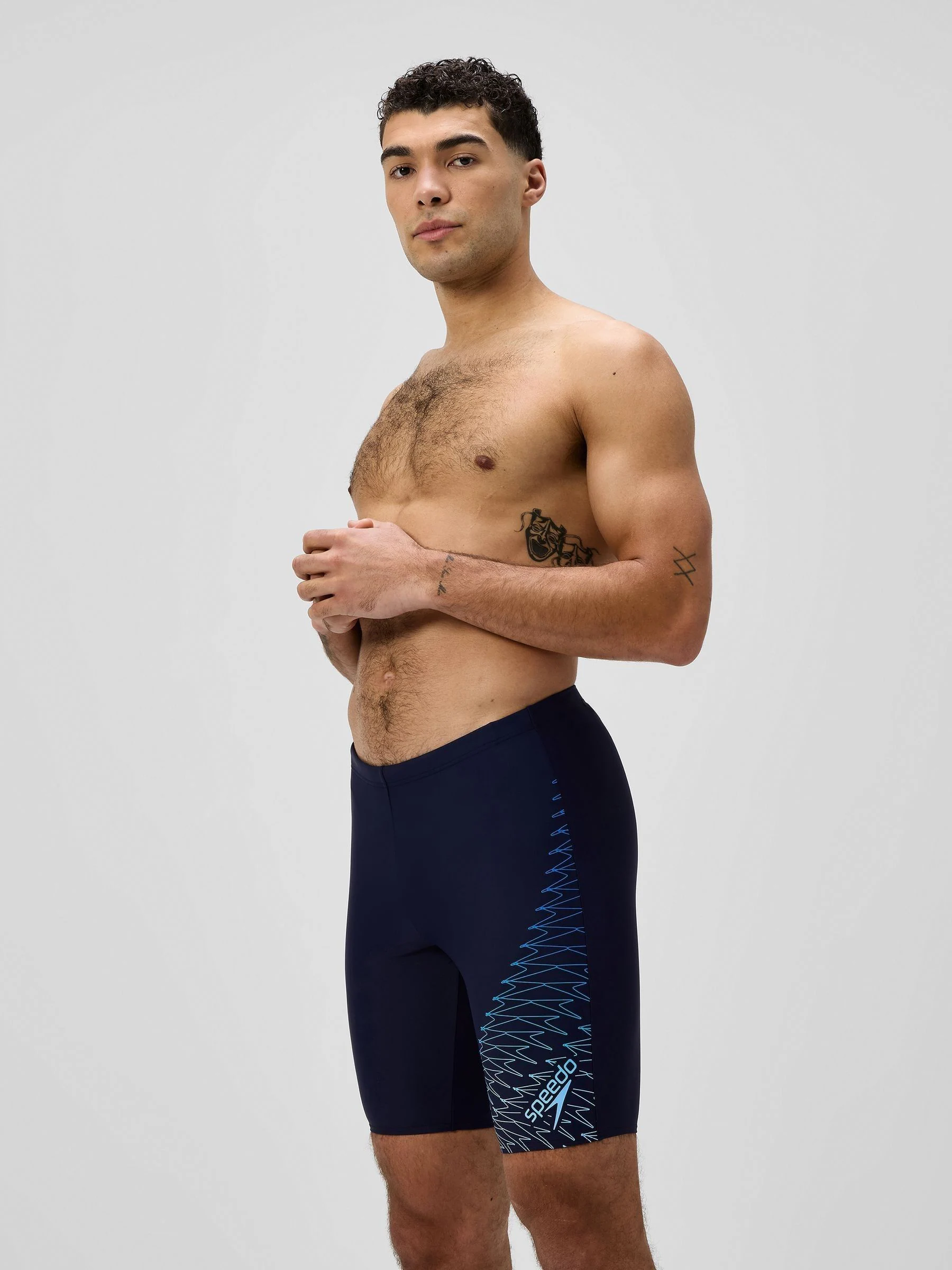 Blauw - Speedo Medley Jammer zwemshorts met logo voor heren