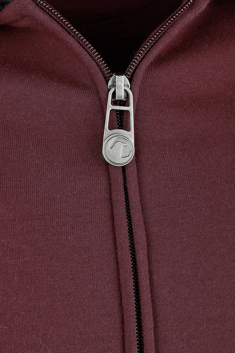 Sweat à Capuche Zippé avec bords en dentelle | Black Premium by EMP Sweat-shirt zippé à capuche