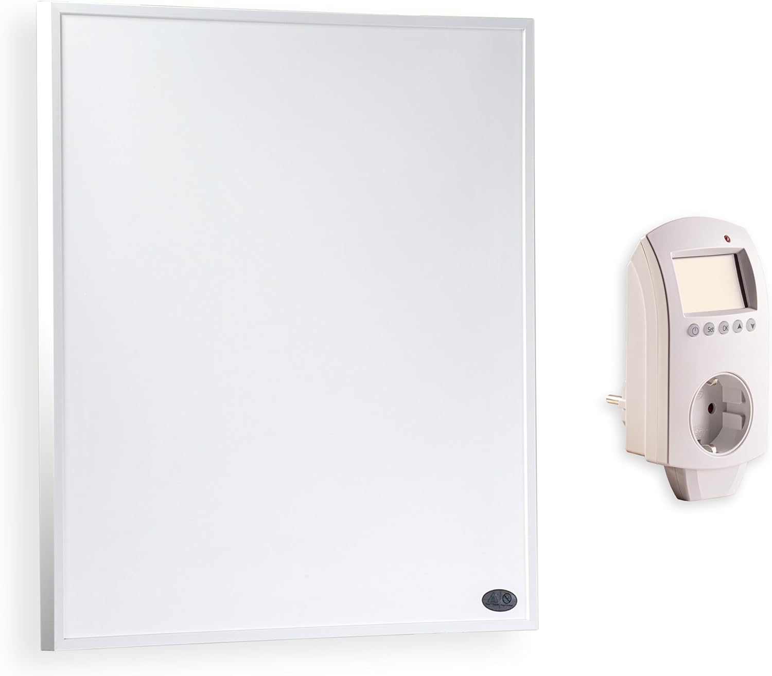 Infrarot Heizung mit Thermostat 130 Watt - 5 Jahre Herstellergarantie - Elektroheizung mit Überhitzungsschutz - Heizt nach dem Prinzip der Sonne (130 W)