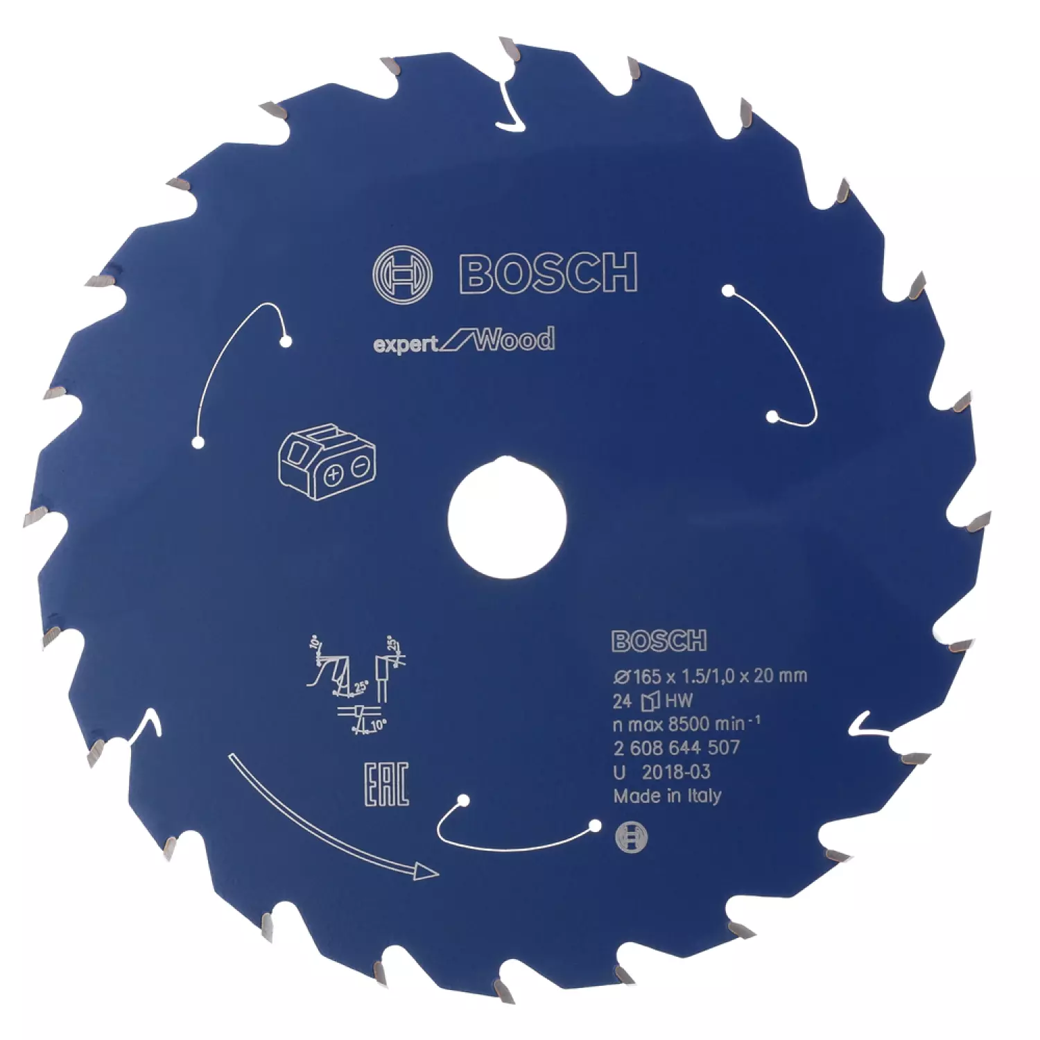 Bosch 2608644507 Expert Cirkelzaagblad - 165 x 20 x 24T - Hout - Carbide