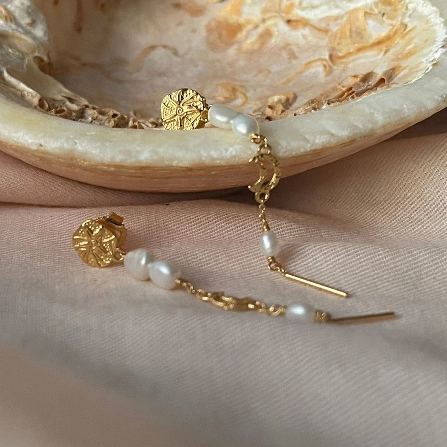 Sistie Marina Earstuds Gold Plated
