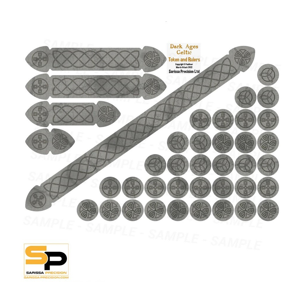 Saga - Dark Ages Celtic Token & Ruler Set