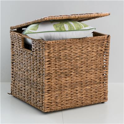 Coffre de rangement en résine tressée